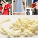 20 Yards 1.2cm Pompom Lace Ribbon Fur Ball Trim For Craft DIY Curtain Home Decorative Clothes Sewing Accessories(Beige)