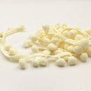 20 Yards 1.2cm Pompom Lace Ribbon Fur Ball Trim For Craft DIY Curtain Home Decorative Clothes Sewing Accessories(Beige)