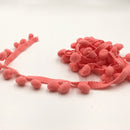 20 Yards 1.2cm Pompom Lace Ribbon Fur Ball Trim For Craft DIY Curtain Home Decorative Clothes Sewing Accessories(Dark Snow Teeth)