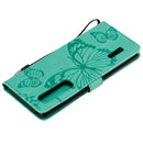 For OPPO Find X2 Pro 3D Butterflies Embossing Pattern Horizontal Flip Leather Case with Holder & Card Slot & Wallet & Lanyard(Green)