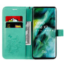 For OPPO Find X2 3D Butterflies Embossing Pattern Horizontal Flip Leather Case with Holder & Card Slot & Wallet & Lanyard(Green)