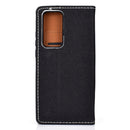 For Huawei P40 Solid Color Frosted Magnetic Horizontal Flip Leather Case with Card Slots & Holder(Black)