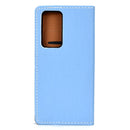 For Huawei P40 Solid Color Frosted Magnetic Horizontal Flip Leather Case with Card Slots & Holder(Blue)