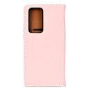 For Huawei P40 Solid Color Frosted Magnetic Horizontal Flip Leather Case with Card Slots & Holder(Pink)