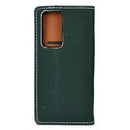For Huawei P40 Solid Color Frosted Magnetic Horizontal Flip Leather Case with Card Slots & Holder(Green)