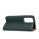 For Huawei P40 Solid Color Frosted Magnetic Horizontal Flip Leather Case with Card Slots & Holder(Green)