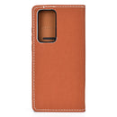 For Huawei P40 Solid Color Frosted Magnetic Horizontal Flip Leather Case with Card Slots & Holder(Brown)