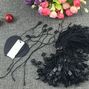 2 Packs (1 Pack of 990 PCS) Clothing Tag Rope CottonUniversal Plastic Square Hanging Tablets(Black)