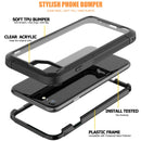 For iPhone SE 2020 & 8 & 7 Transparent Series Frame TPU + PC Dust-proof Scratch-proof Drop-proof Protective Case(Black)