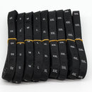 10 Roll 3.2 x 1.2cm Size Labels Polyester Cloth Clothing Label 1 Roll (about 380 PCs), Size:XXXXL / 4XL(Black)