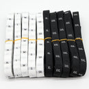 10 Roll 3.2 x 1.2cm Size Labels Polyester Cloth Clothing Label 1 Roll (about 380 PCs), Size:XXXXL / 4XL(Black)
