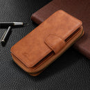 For iPhone 11 Detachable Multifunctional Horizontal Flip Leather Case with Card Slots & Zipper Wallet & Photo Frame(Brown)