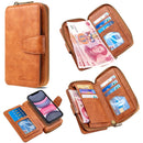 For iPhone 11 Detachable Multifunctional Horizontal Flip Leather Case with Card Slots & Zipper Wallet & Photo Frame(Brown)