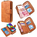 For Galaxy A51 Detachable Multifunctional Horizontal Flip Leather Case with Card Slots & Zipper Wallet & Photo Frame(Brown)