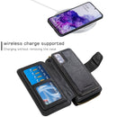 For Galaxy S20 Plus Detachable Multifunctional Horizontal Flip Leather Case with Card Slots & Zipper Wallet & Photo Frame(Black)
