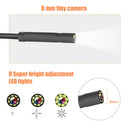 P40 8mm HD Waterproof Portable Integrated Hand-held Vertical Screen Industry Endoscope, Length:5m(Flexible Wire)
