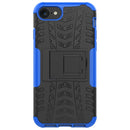 For iPhone SE 2022 / SE 2020 Tire Texture Shockproof TPU+PC Protective Case with Holder(Blue)