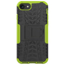 For iPhone SE 2022 / SE 2020 Tire Texture Shockproof TPU+PC Protective Case with Holder(Green)