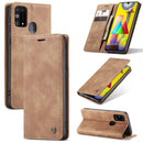 For Galaxy M31 CaseMe-013 Multifunctional Horizontal Flip Leather Case with Card Slot & Holder & Wallet(Brown)