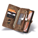 For Galaxy A71 CaseMe Detachable Multifunctional Horizontal Flip Leather Case, with Card Slot & Holder & Zipper Wallet & Photo Frame(Brown)