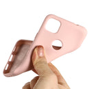 For Google Pixel 4a Pure Color Liquid Silicone Shockproof Full Coverage Case(Pink)