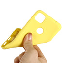 For Google Pixel 4a Pure Color Liquid Silicone Shockproof Full Coverage Case(Yellow)