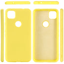 For Google Pixel 4a Pure Color Liquid Silicone Shockproof Full Coverage Case(Yellow)