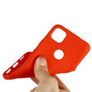 For Google Pixel 4a Pure Color Liquid Silicone Shockproof Full Coverage Case(Red)