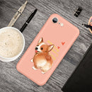 For iPhone SE 2022 / SE 2020 & 8 & 7 Cartoon Animal Pattern Shockproof TPU Protective Case(Orange Corgi)