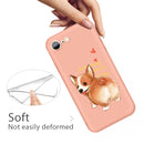 For iPhone SE 2022 / SE 2020 & 8 & 7 Cartoon Animal Pattern Shockproof TPU Protective Case(Orange Corgi)