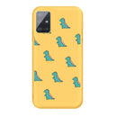 For Galaxy A51 Cartoon Animal Pattern Shockproof TPU Protective Case(Yellow Dinosaurs)
