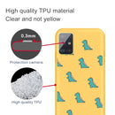 For Galaxy A51 Cartoon Animal Pattern Shockproof TPU Protective Case(Yellow Dinosaurs)