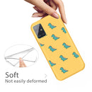 For Galaxy A51 Cartoon Animal Pattern Shockproof TPU Protective Case(Yellow Dinosaurs)