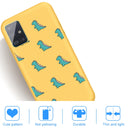 For Galaxy A51 Cartoon Animal Pattern Shockproof TPU Protective Case(Yellow Dinosaurs)