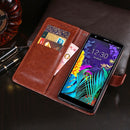 For LG K30 (2019) idewei Crazy Horse Texture Horizontal Flip Leather Case with Holder & Card Slots & Wallet(Red)