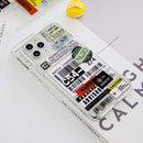 For iPhone 11 Pro Max Transparent TPU Pattern Protective Case(White Barcode)