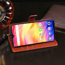 For Ulefone Note 7 idewei Crazy Horse Texture Horizontal Flip Leather Case with Holder & Card Slots & Wallet(Sky Blue)