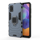 For Galaxy A31 PC + TPU Shockproof Protective Case with Magnetic Ring Holder(Navy)