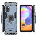 For Galaxy A31 PC + TPU Shockproof Protective Case with Magnetic Ring Holder(Navy)
