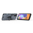 For Galaxy A31 PC + TPU Shockproof Protective Case with Magnetic Ring Holder(Navy)