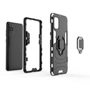 For Galaxy A31 PC + TPU Shockproof Protective Case with Magnetic Ring Holder(Navy)