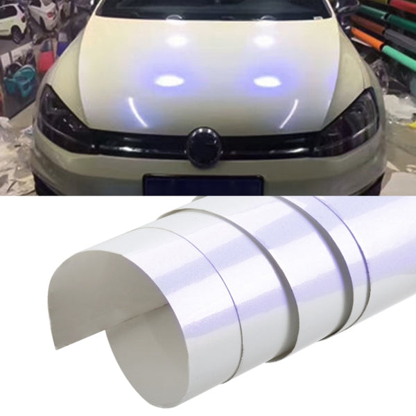 1.52 x 0.5m Auto Car Decorative Wrap Film Diamond White Discoloration PVC Body Changing Color Film(Blue)