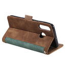 For Huawei Y7(2019) Retro Splicing Horizontal Flip Leather Case with Card Slots & Holder & Wallet(Green)