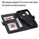 For Huawei Y7(2019) Retro Splicing Horizontal Flip Leather Case with Card Slots & Holder & Wallet(Green)