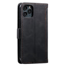 For iPhone 11 Pro Max Retro Splicing Horizontal Flip Leather Case with Card Slots & Holder & Wallet(Black)