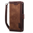 For iPhone 11 Pro Max Retro Splicing Horizontal Flip Leather Case with Card Slots & Holder & Wallet(Brown)