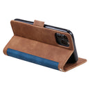 For iPhone 11 Pro Max Retro Splicing Horizontal Flip Leather Case with Card Slots & Holder & Wallet(Blue)