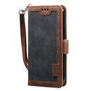 For iPhone 11 Pro Max Retro Splicing Horizontal Flip Leather Case with Card Slots & Holder & Wallet(Grey)