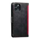 For iPhone 11 Pro Max Retro Splicing Horizontal Flip Leather Case with Card Slots & Holder & Wallet(Red)