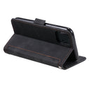 For iPhone 11 Retro Splicing Horizontal Flip Leather Case with Card Slots & Holder & Wallet(Black)